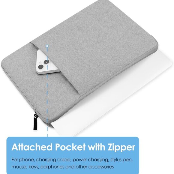 🖤 ProElife 15" Laptop Sleeve – Gray (for 2023–2025 MacBook Air 15") 🖤 - Picture 7 of 11